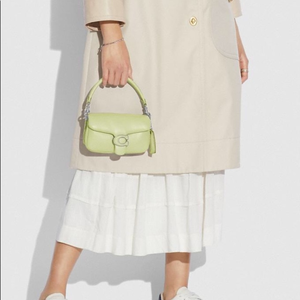 NWT Coach Tabby Pillow 18 Lime Green